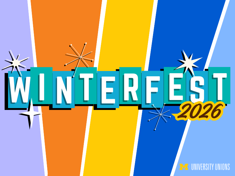 the 2026 logo for Winterfest event, multicolored purple, orange, yellow, and blue backdrop with winterfest 2026 in foreground
